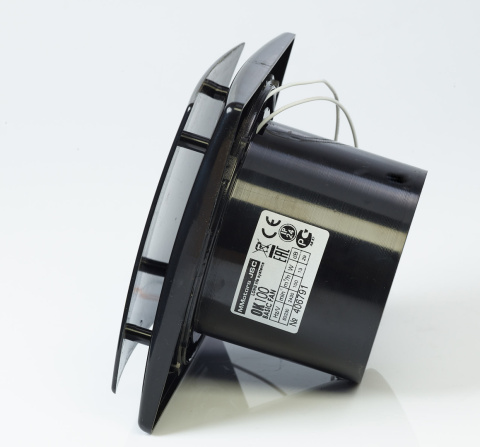 Wentylator łazienkowy serii OK. Czarny Połysk. Wyposażenie standard. Średnica 100 mm Wentylator łazienkowy serii OK. Czarny Połysk. Wyposażenie standard. Średnica 100 mm