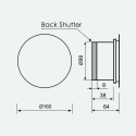 MMP Short Spigot Szklany Panel Mat