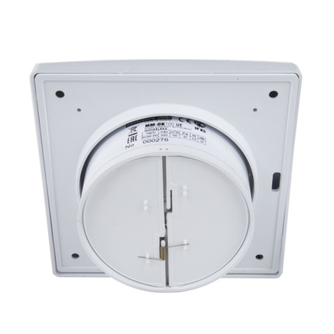 Wentylator łazienkowy serii MM-OK. Biały Panel. Krótki króciec - 38 mm. ULTRA CICHY. Wyposażenie standardowe. Średnica 100 mm Wentylator łazienkowy serii MM-OK. Biały Panel. Krótki króciec - 38 mm. ULTRA CICHY. Wyposażenie standardowe. Średnica 100 mm