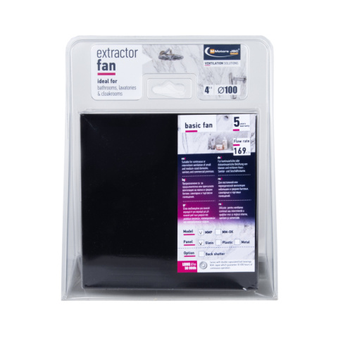 MMP – Szklany Panel Czarny Mat Ultra cichy