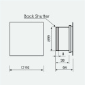 MMP Short Spigot Szklany Panel Mat
