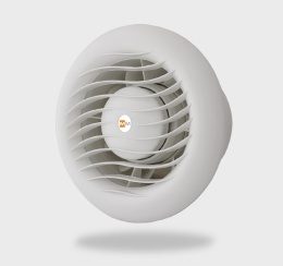 Klasyczny wentylator łazienkowy serii MM-S. Średnica 100mm. Standard. Odporny na wysokie temperatury.