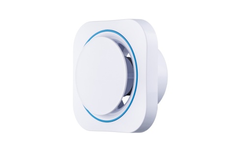 Nowoczesny wentylator łazienkowy serii RING. Średnica 100mm. Standard. Kolorowa opaska do wybory w zestawie