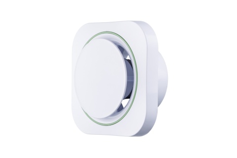 Nowoczesny wentylator łazienkowy serii RING. Średnica 100mm. Standard. Kolorowa opaska do wybory w zestawie