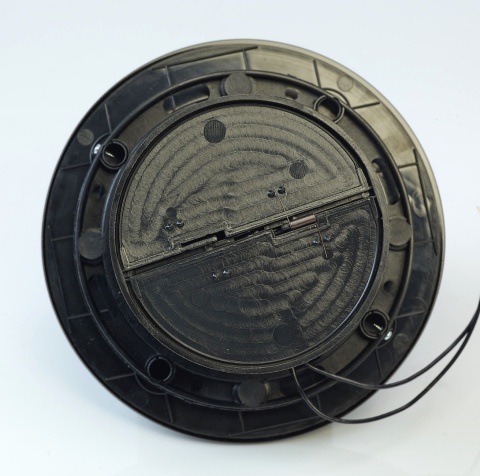 Wentylator łazienkowy MMP – Szklany Panel Czarny Mat. ULTRA CICHY. Wyposażenie timer. Średnica 100 mm