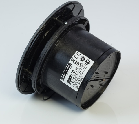 Wentylator łazienkowy MMP – Szklany Panel Czarny Mat. ULTRA CICHY. Wyposażenie timer. Średnica 100 mm