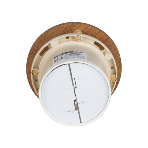 Wentylator do SAUNY serii MMS. Panel Okragły Naturalne Drewno. Średnica 100 mm