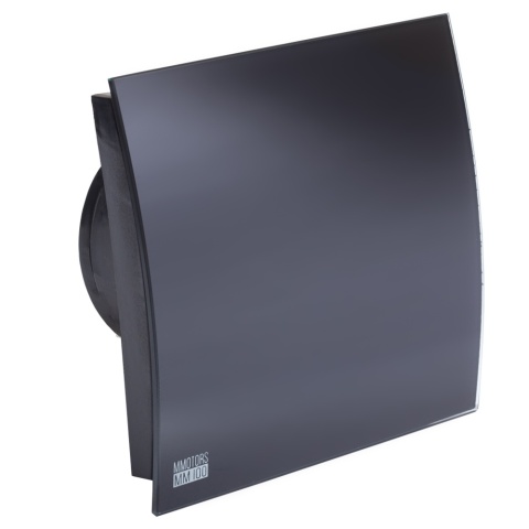 Wentylator łazienkowy.Krótki króciec. Szklany Panel Mat ELIPSA. Timer