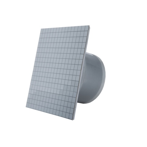 Wentylator łazienkowy Luxury Srebrny Bardzo Cichy Ø100mm klapa