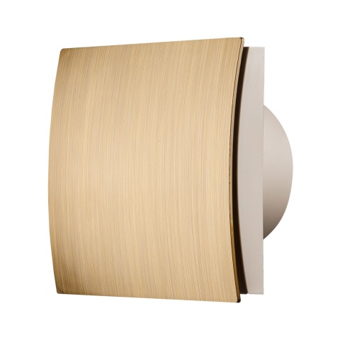Wentylator łazienkowy krótki króciec Vintage gold panel Elipsa Standard Ø100mm klapa