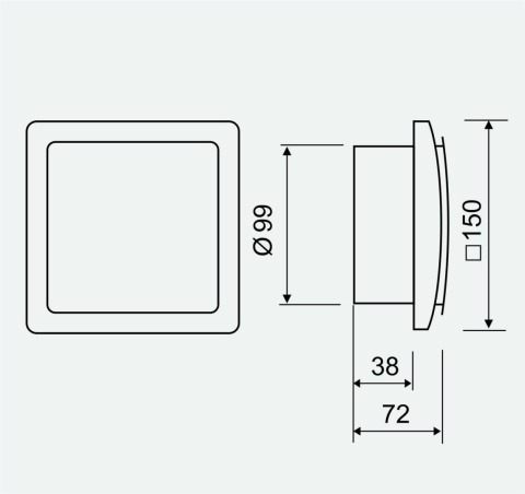 Wentylator łazienkowy serii MM-OK. Biały Panel. Krótki króciec - 38 mm. ULTRA CICHY. Wyposażenie Higrostat. Średnica 100 mm Wentylator łazienkowy serii MM-OK. Biały Panel. Krótki króciec - 38 mm. ULTRA CICHY. Wyposażenie Higrostat. Średnica 100 mm