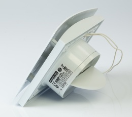 Wentylator łazienkowy serii MMP. Biały Plastikowy. Panel Elipsa. Wyposażenie Standard. Średnica 100 mm