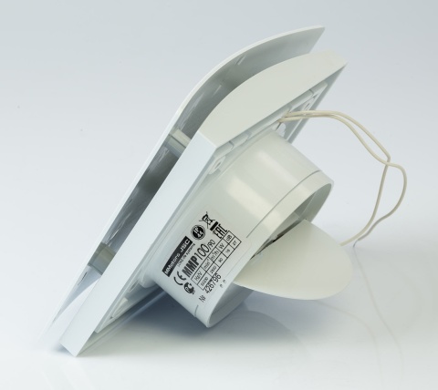 Wentylator łazienkowy serii MMP. Biały Plastikowy. Panel Elipsa. Timer. Średnica 100 mm Wentylator łazienkowy serii MMP. Biały Plastikowy. Panel Elipsa. Timer. Średnica 100 mm