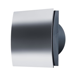 Wentylator łazienkowy krótki króciec Chrom Panel Elipsa Standard Ø100mm klapa